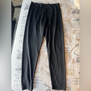 Black Athletic Leggings Women’s XL Stretch Pull On Workout Yoga Pants Cropped